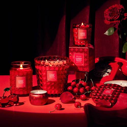 נר ריחני בקופסת פח - Cherry Gloss VOLUSPA – תמונה 4