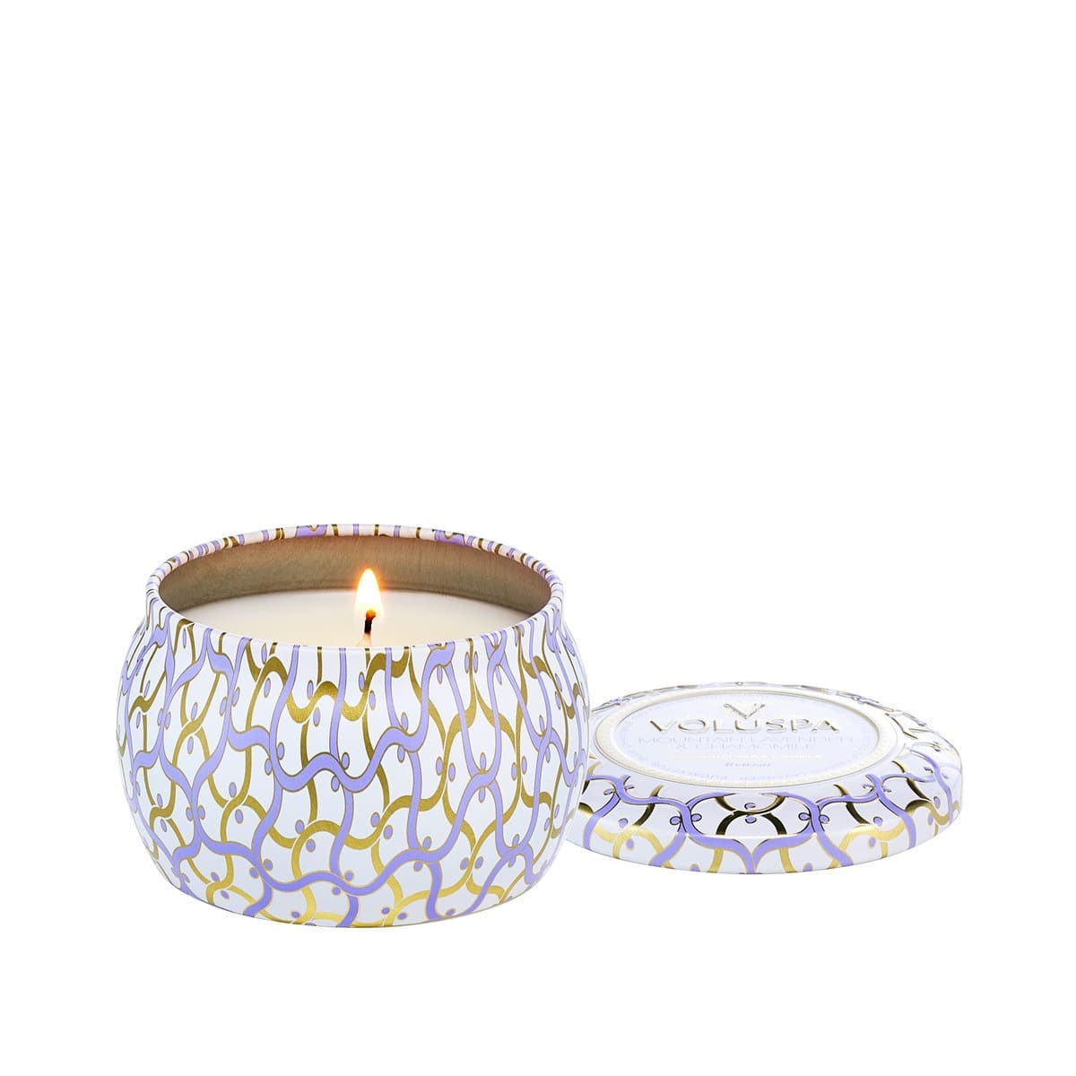 נר ריחני בקופסת פח - Mountain Lavender & Chamomile VOLUSPA