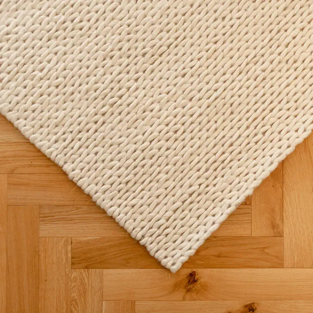 שטיח צמר Wool שמנת – תמונה 3