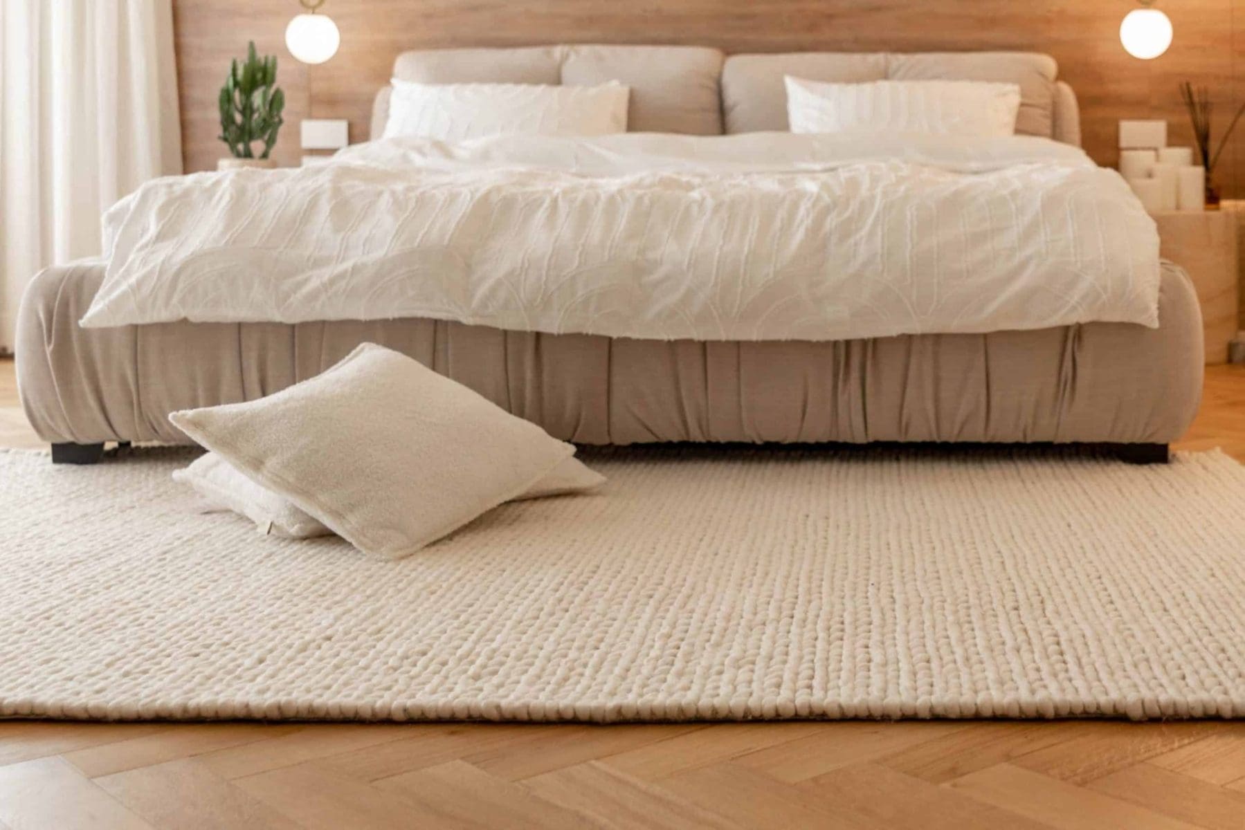 שטיח צמר Wool שמנת – תמונה 2