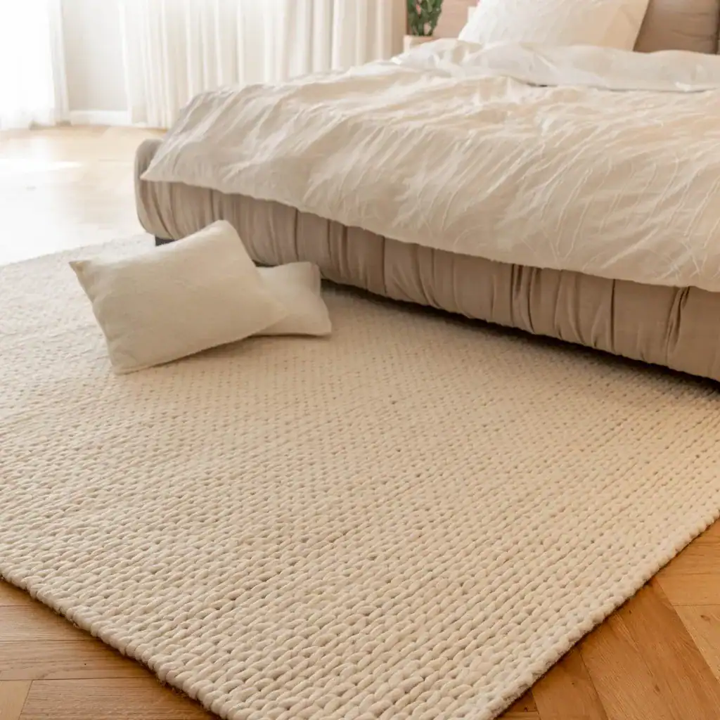 שטיח צמר Wool שמנת