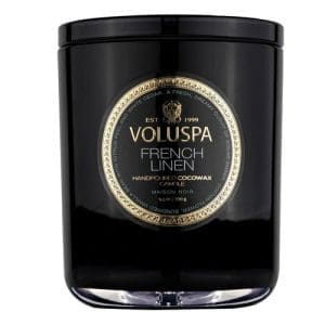 נר ריחני בצנצנת זכוכית 270 גרם French Linen - Classic VOLUSPA