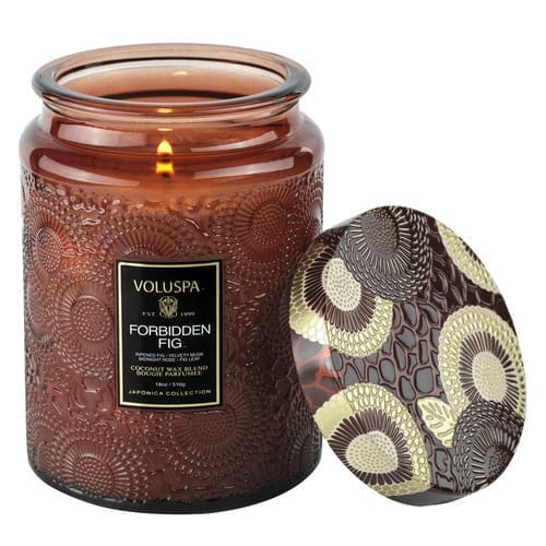 נר ריחני בצנצנת זכוכית 510 גרם - Forbidden Fig VOLUSPA – תמונה 2