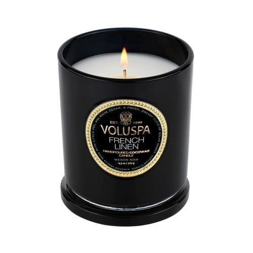 נר ריחני בצנצנת זכוכית 270 גרם French Linen - Classic VOLUSPA – תמונה 2