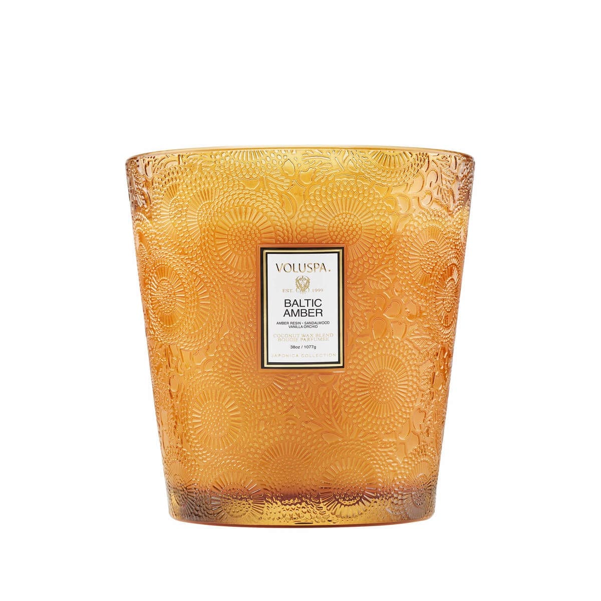נר גדול 3 פתיליות 1070 גרם - Baltic Amber VOLUSPA