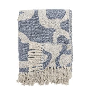 כירבולית כותנה ממוחזרת 160x130 ס"מ Salobre כחול Bloomingville