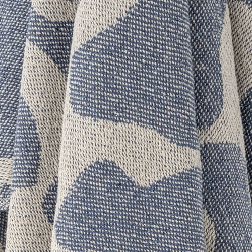 כירבולית כותנה ממוחזרת 160x130 ס"מ Salobre כחול Bloomingville – תמונה 2