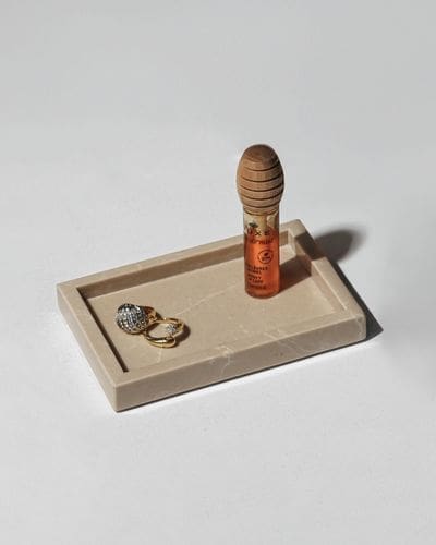 מגש שיש Enzo א' 15 ר' 10 סמ - בז' סהרה Studio Marmo – תמונה 2