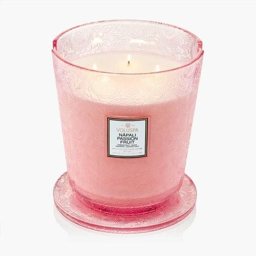 נר ריחני במיכל זכוכית ענק 3.5 קילו - Nāpali Passion Fruit VOLUSPA – תמונה 4