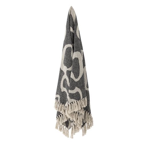כירבולית כותנה ממוחזרת 160x130 ס"מ Salobre שחור Bloomingville – תמונה 5